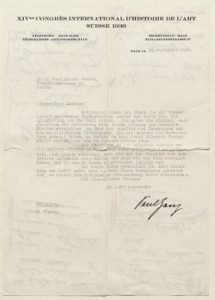 Brief von Paul Ganz an Konrad Escher
