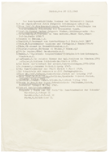 Konrad Escher, Schenkungen an das kunstgeschichtliche Seminar, 20. Dezember 1942