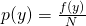 p(y)=\frac{f(y)}{N}