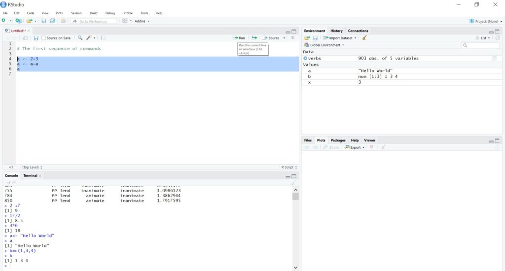 Introduction to R – Statistics for Linguists