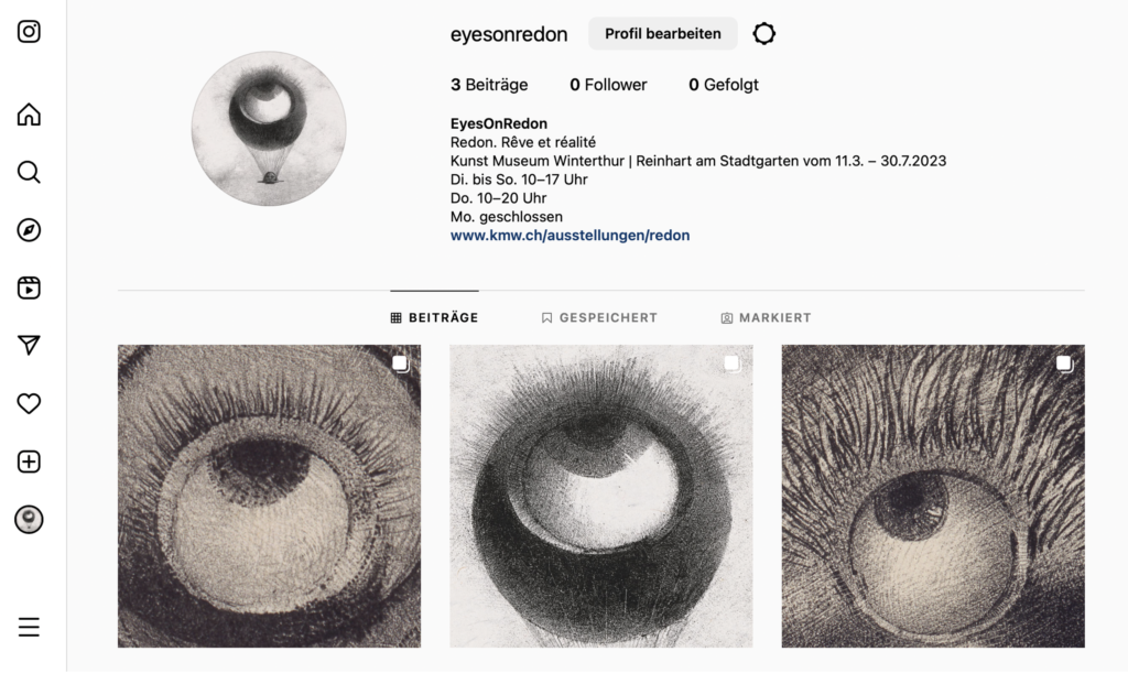 Eyes on Redon - Instagram und Kunstausstellungen